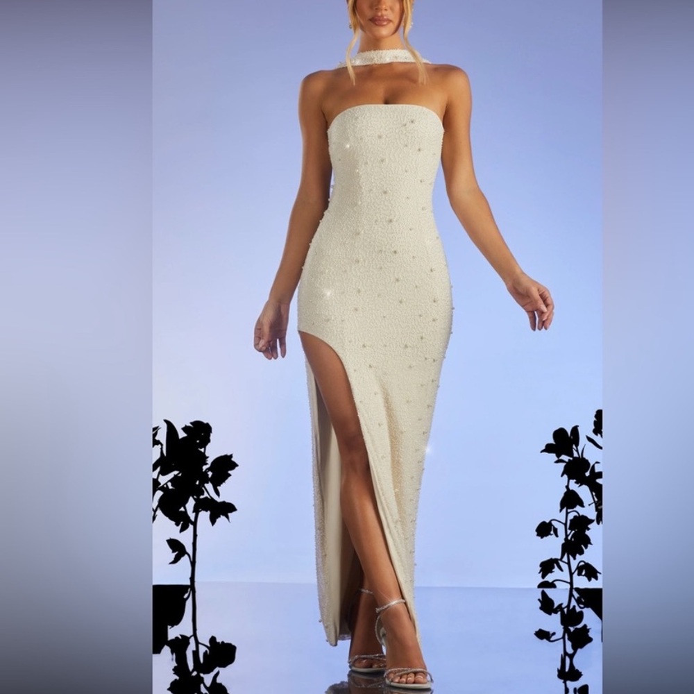 Oh Polly Belgravia Embellished Maxi Dress
